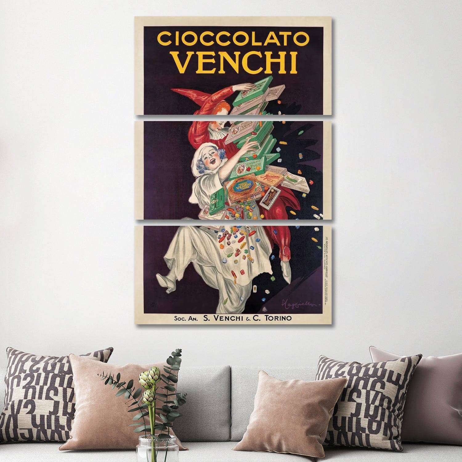iCanvas "Cioccolato Venchi" by Cappiello 3Piece Canvas Wall